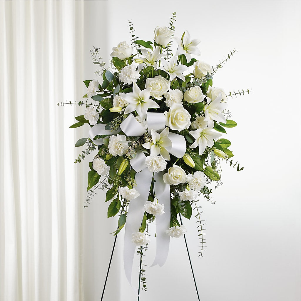 With Care Standing Spray – Harpers House Of Flowers, Goldsboro NC