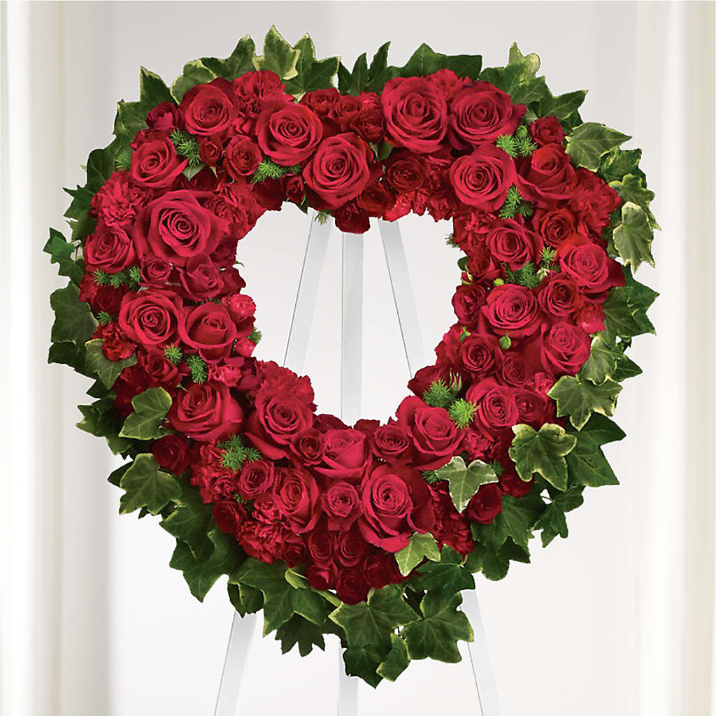 Wholehearted Standing Spray – Harpers House Of Flowers, Goldsboro NC