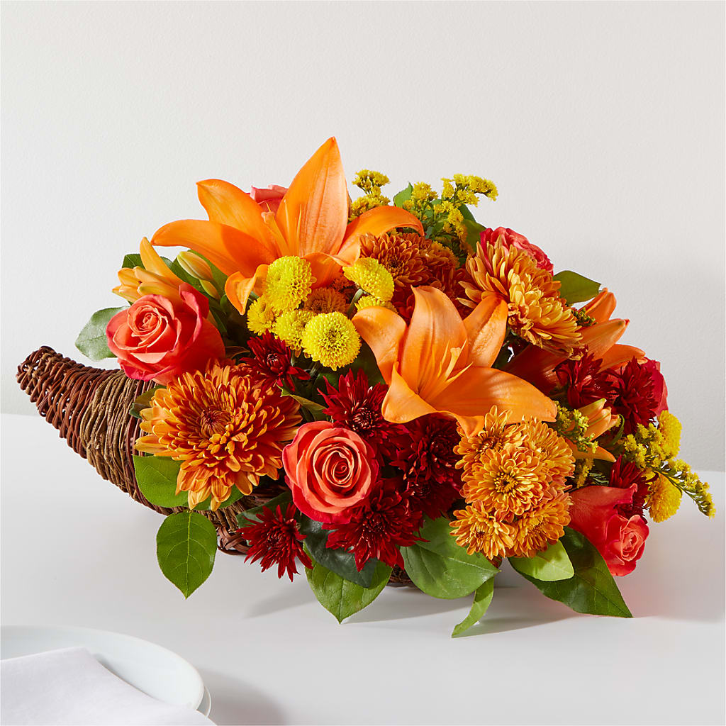 Bouquet of Blessings Cornucopia – Harpers House Of Flowers, Goldsboro NC