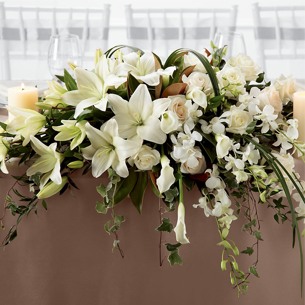 White Linen Arrangement – Harpers House Of Flowers, Goldsboro NC