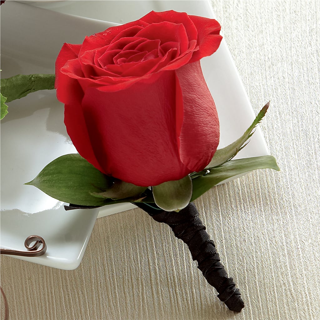 Red Rose Boutonniere – Harpers House Of Flowers, Goldsboro NC