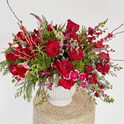 Big Red Bow Bouquet –  Harpers House Of Flowers, Goldsboro NC