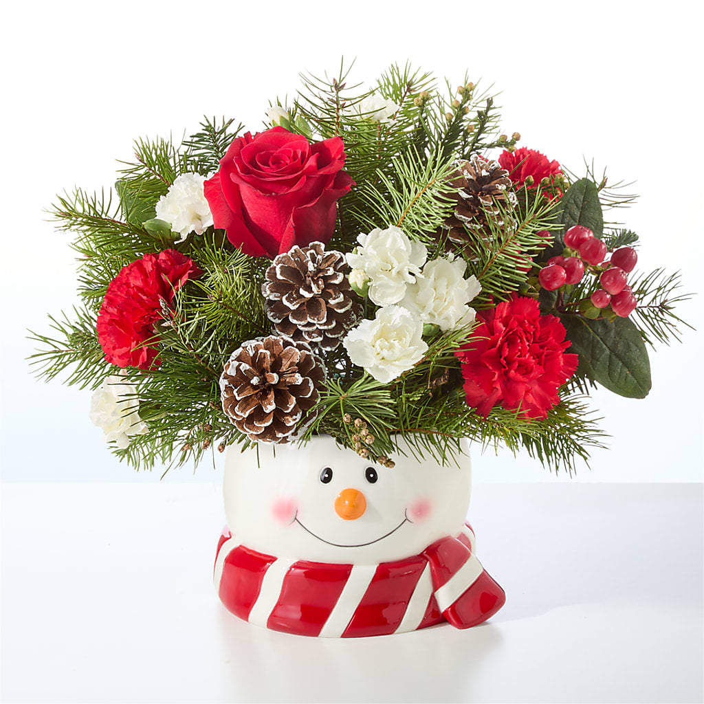 Jolly Snowman Bouquet –  Harpers House Of Flowers, Goldsboro NC