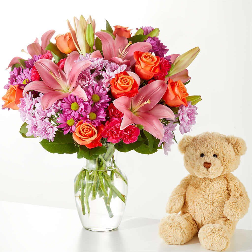 One and Only Bouquet and Bear Bundle –  Harpers House Of Flowers, Goldsboro NC