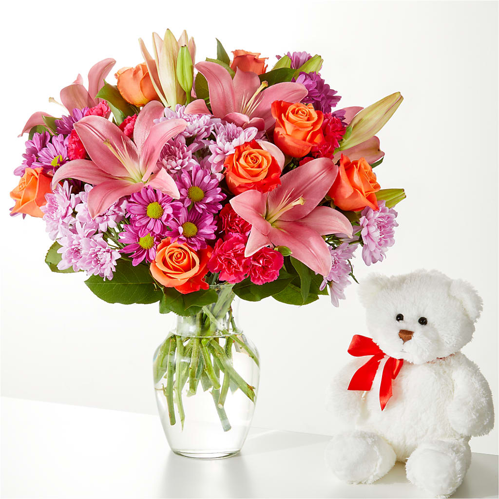 One and Only Bouquet and Bear Bundle –  Harpers House Of Flowers, Goldsboro NC