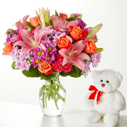 One and Only Bouquet and Bear Bundle –  Harpers House Of Flowers, Goldsboro NC
