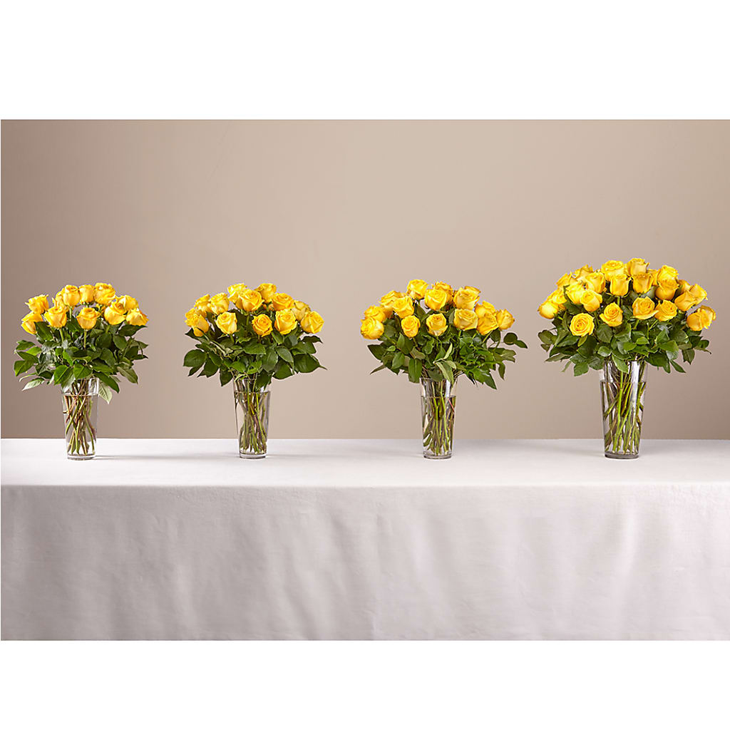 Long Stem Yellow Rose Bouquet –  Harpers House Of Flowers, Goldsboro NC