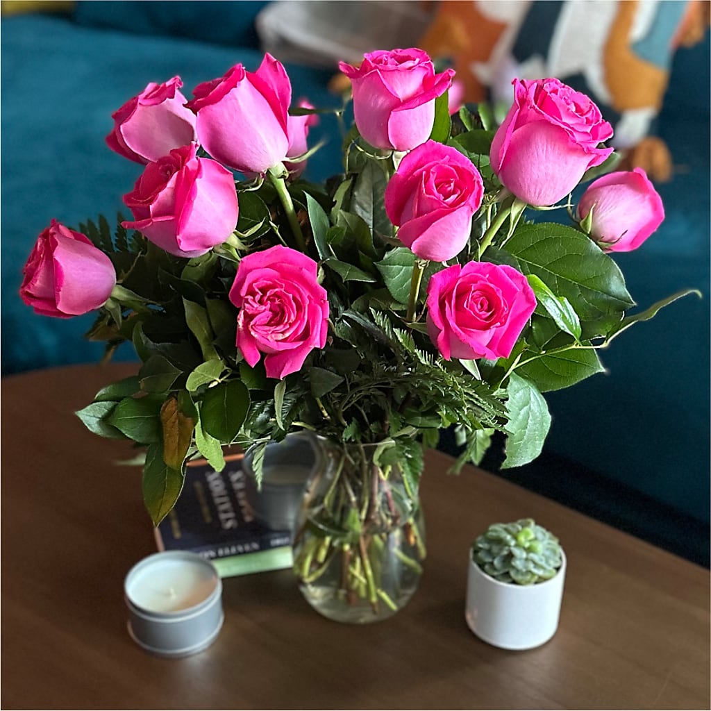 Long Stem Pink Rose Bouquet –  Harpers House Of Flowers, Goldsboro NC