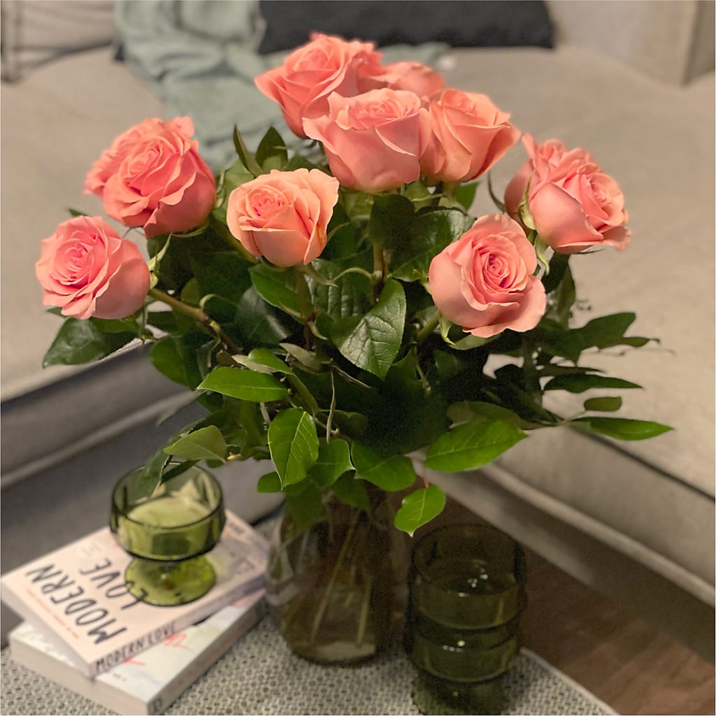Long Stem Pink Rose Bouquet –  Harpers House Of Flowers, Goldsboro NC