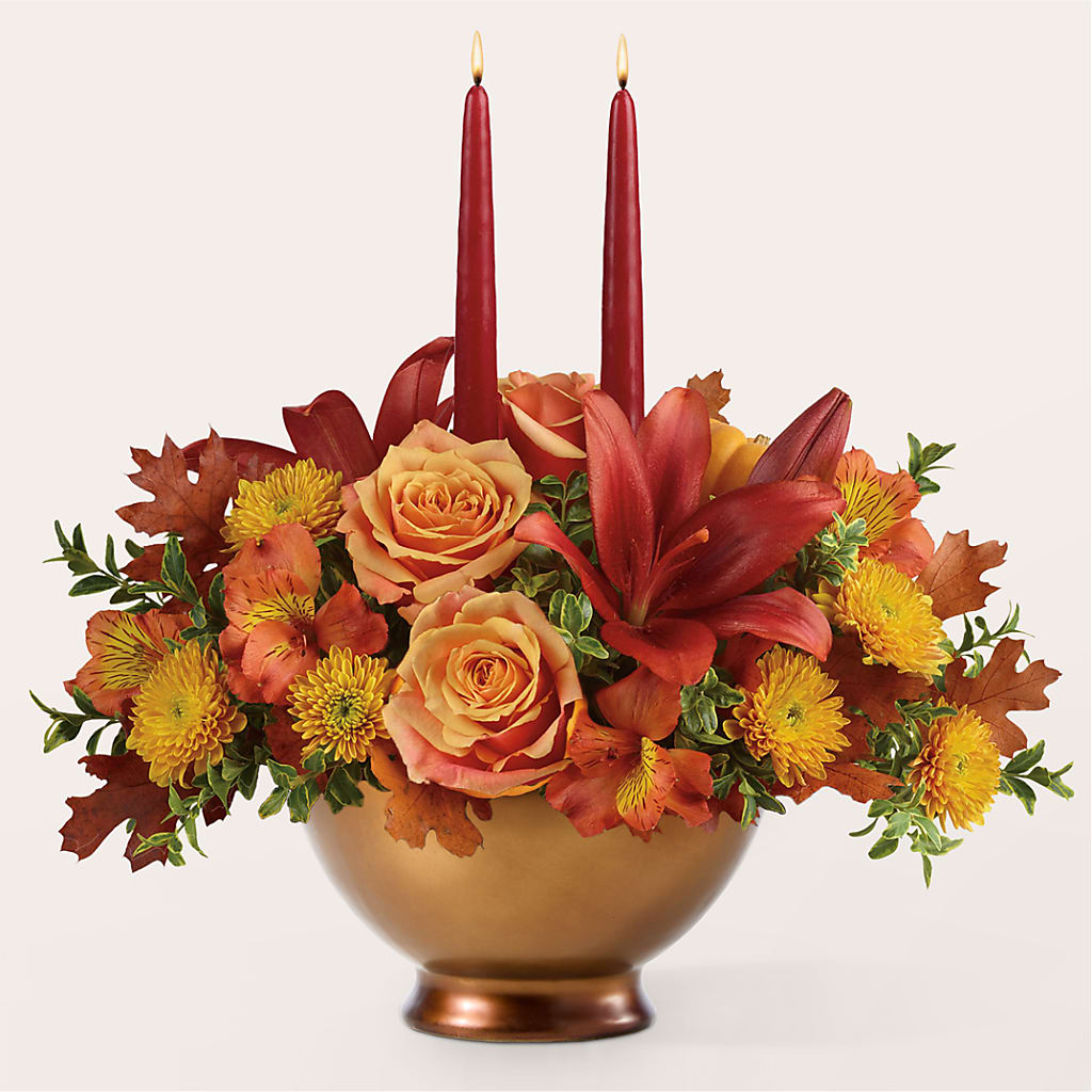 Harvest Table Centerpiece –  Harpers House Of Flowers, Goldsboro NC