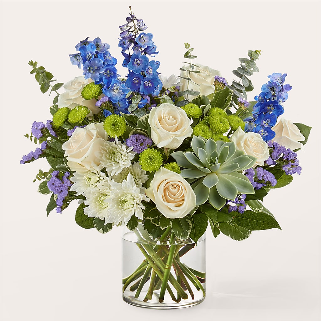 Cerulean Waves Bouquet –  Harpers House Of Flowers, Goldsboro NC