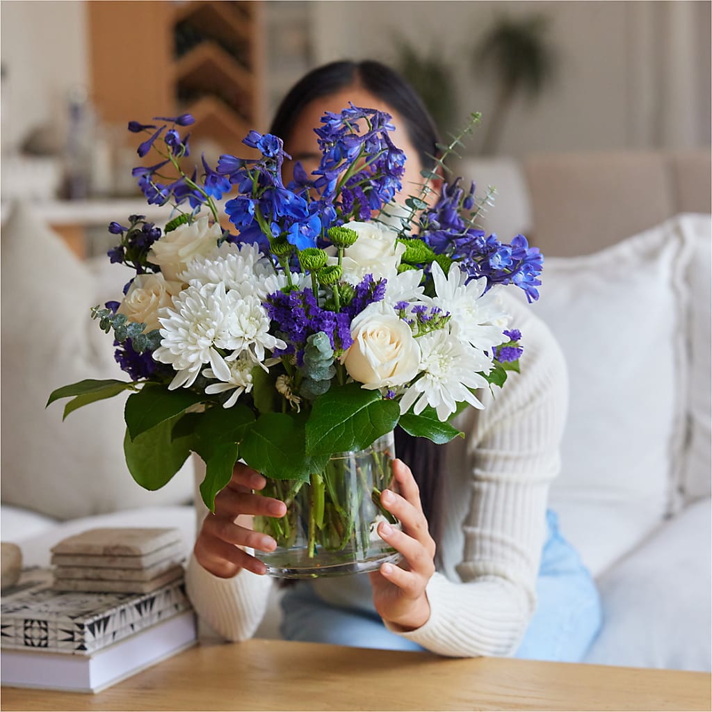 Cerulean Waves Bouquet –  Harpers House Of Flowers, Goldsboro NC