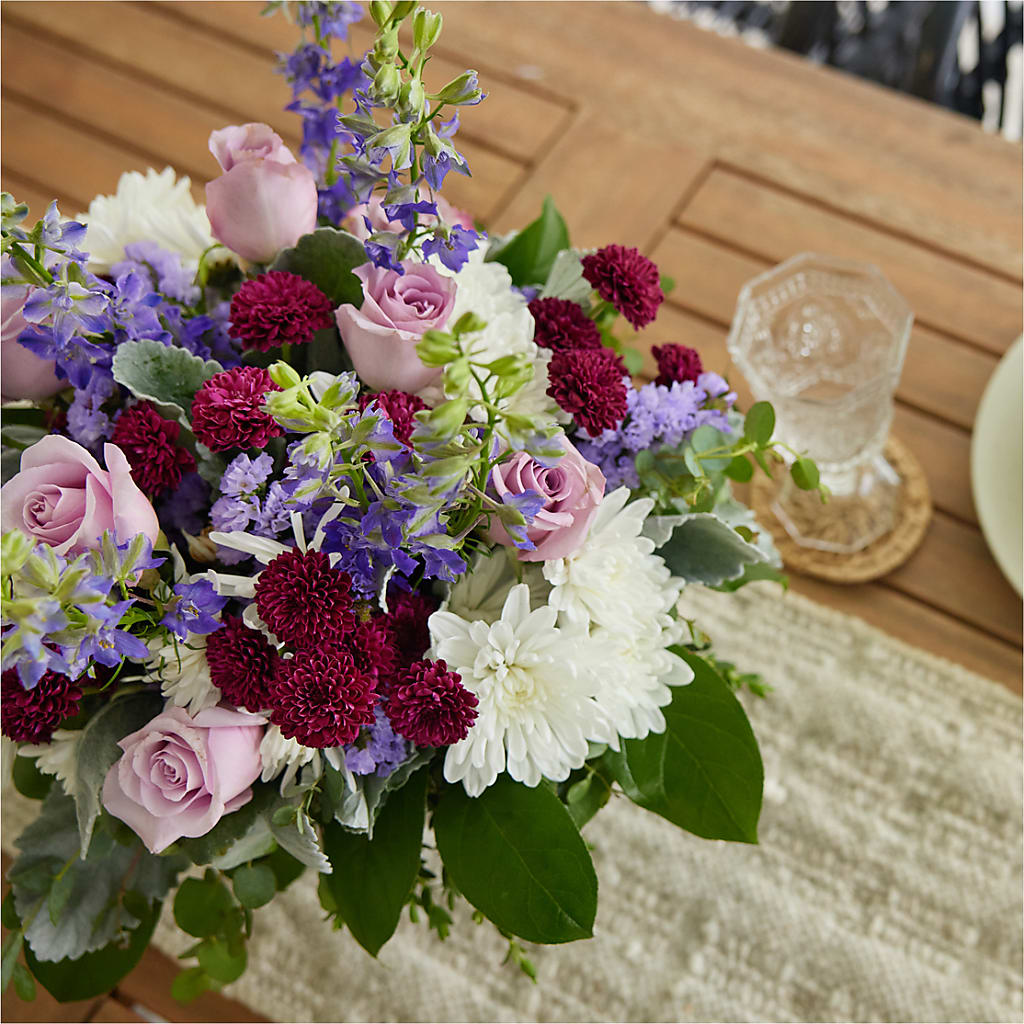 Violet Frost Bouquet –  Harpers House Of Flowers, Goldsboro NC