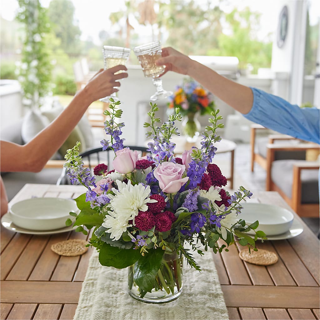 Violet Frost Bouquet –  Harpers House Of Flowers, Goldsboro NC