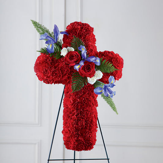 Faithful Hero Floral Cross –  Harpers House Of Flowers, Goldsboro NC
