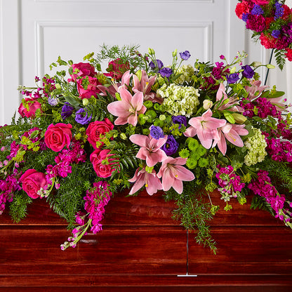 Radiant Tribute Casket Spray –  Harpers House Of Flowers, Goldsboro NC
