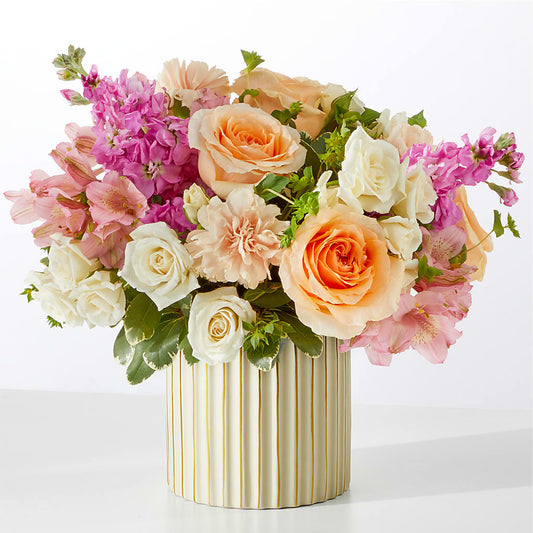 Paradise Bouquet with Ivory Vase –  Harpers House Of Flowers, Goldsboro NC