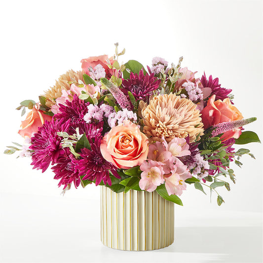 Berry Cobbler Bouquet with Ivory Vase –  Harpers House Of Flowers, Goldsboro NC