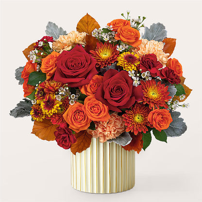 Merlot Bouquet with Ivory Vase –  Harpers House Of Flowers, Goldsboro NC