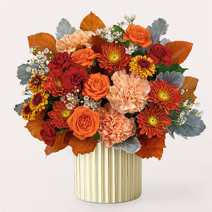 Merlot Bouquet with Ivory Vase –  Harpers House Of Flowers, Goldsboro NC