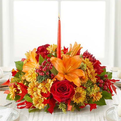 Autumn's Embrace Centerpiece –  Harpers House Of Flowers, Goldsboro NC