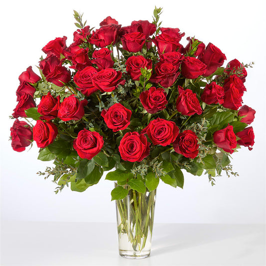 Forever Yours Fifty Stem Red Rose Bouquet –  Harpers House Of Flowers, Goldsboro NC