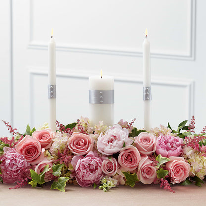 Worldwide Romance Unity Candle Arrangement –  Harpers House Of Flowers, Goldsboro NC
